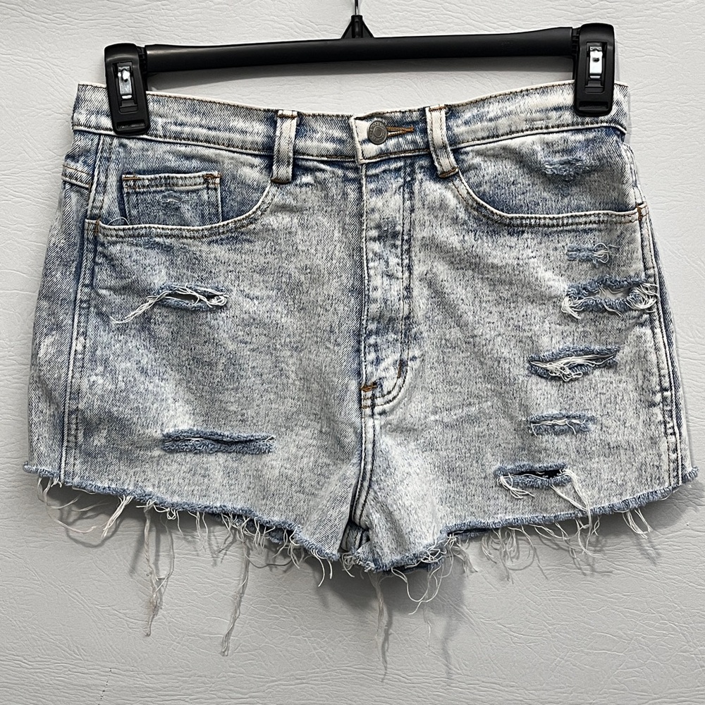 Vintage Jordache Distressed Acid Wash Denim Women Shorts sz 12